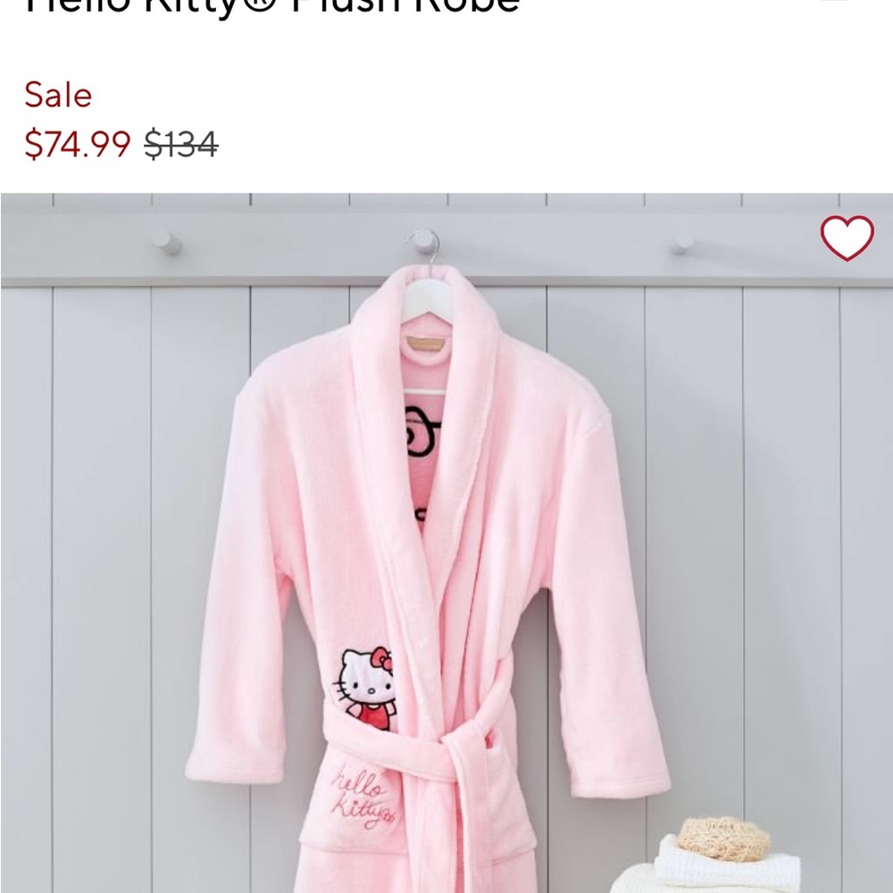 Hello Kitty Soft Pink Bathrobe